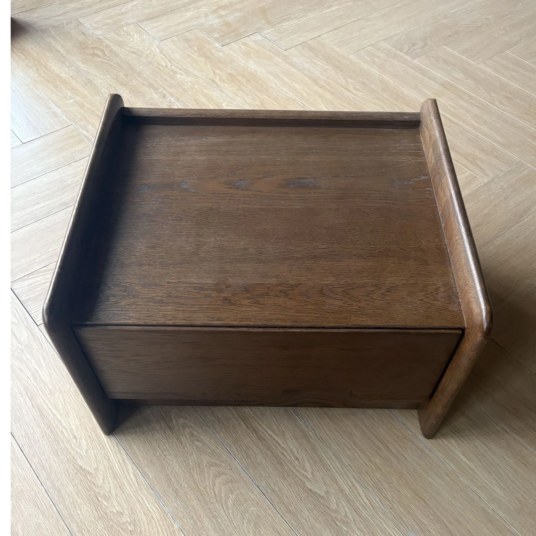 实木单抽床头柜，榻榻米床头柜，储物柜