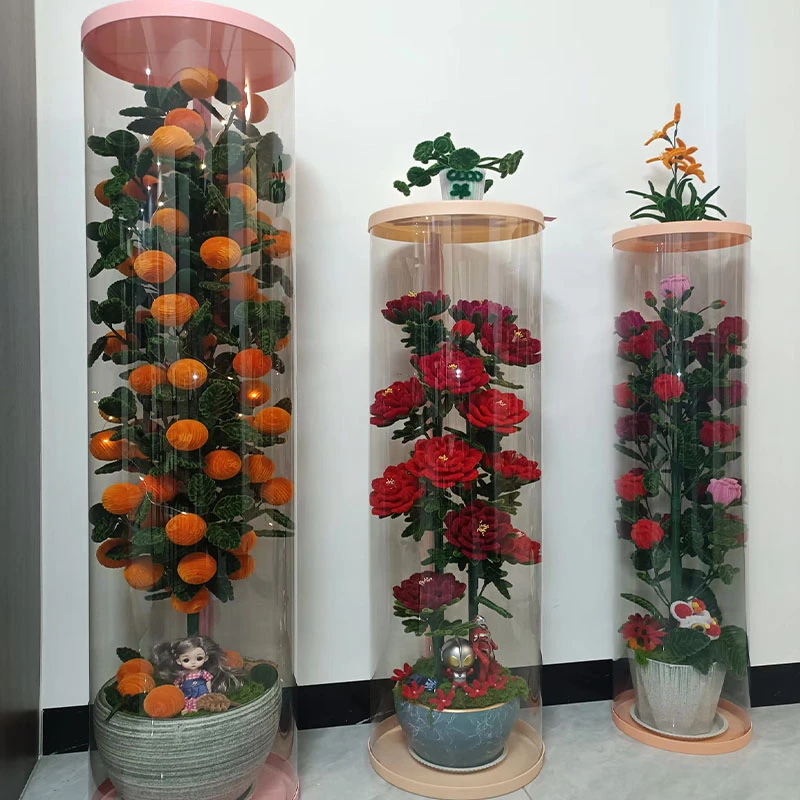 扭扭棒牡丹花落地桶大型家居摆件手工diy材料包全套客厅装饰结婚