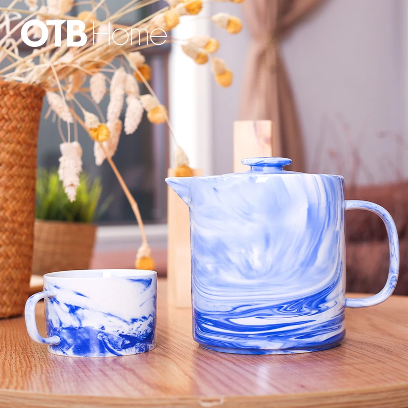 【清仓】Blisshome喝水杯ins风马克杯大理石纹时尚创意杯子家用