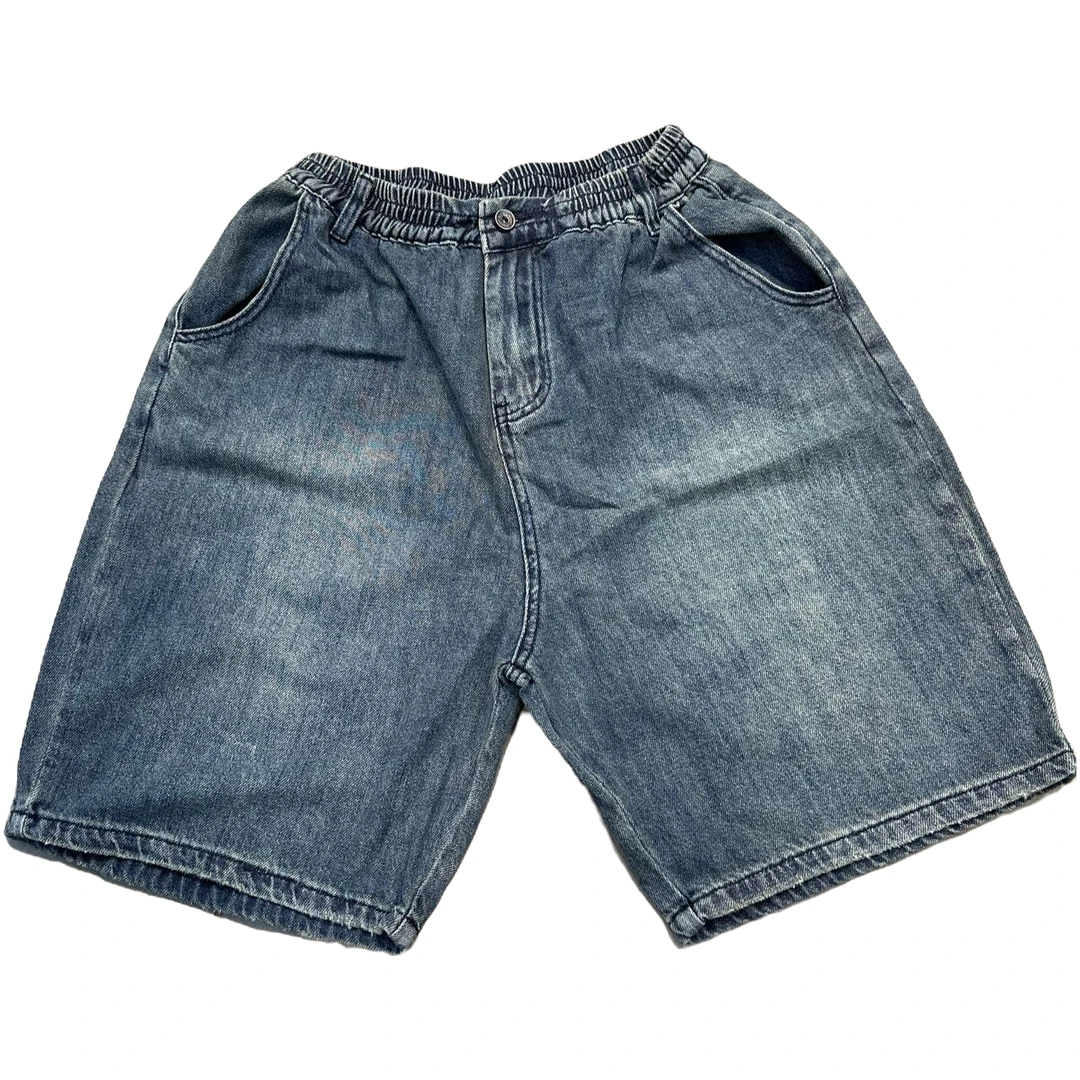 原创设计夏季文艺薄款牛仔中裤百搭水洗直筒休闲短裤