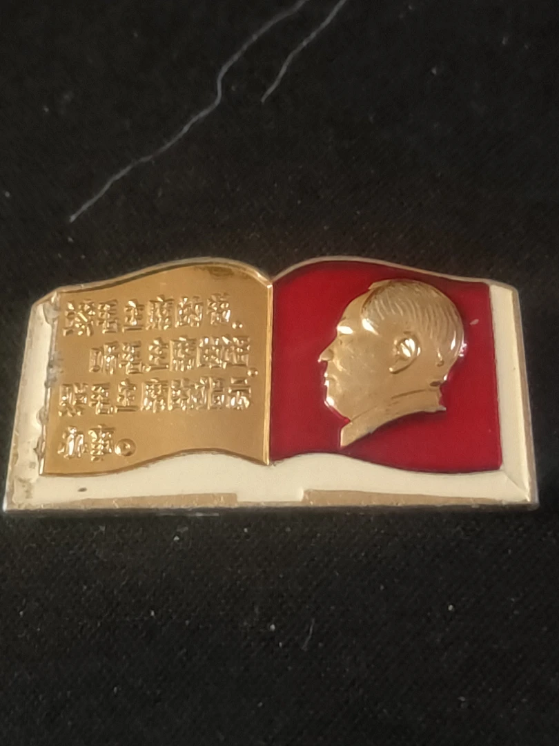 异形佩戴铝像章，