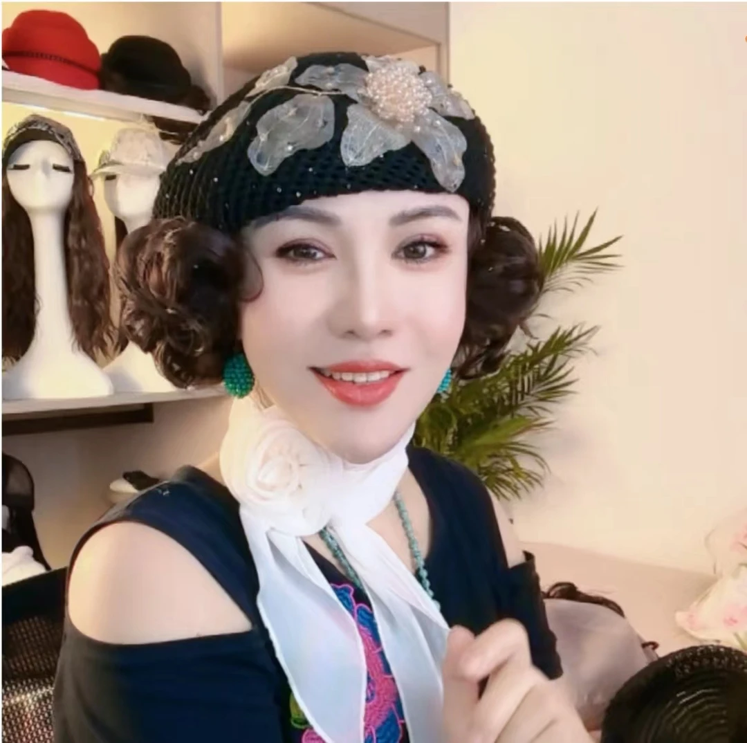 夏季新款金缕贴花贝雷帽女显脸小洋气时尚镂空透气薄高贵气质百搭