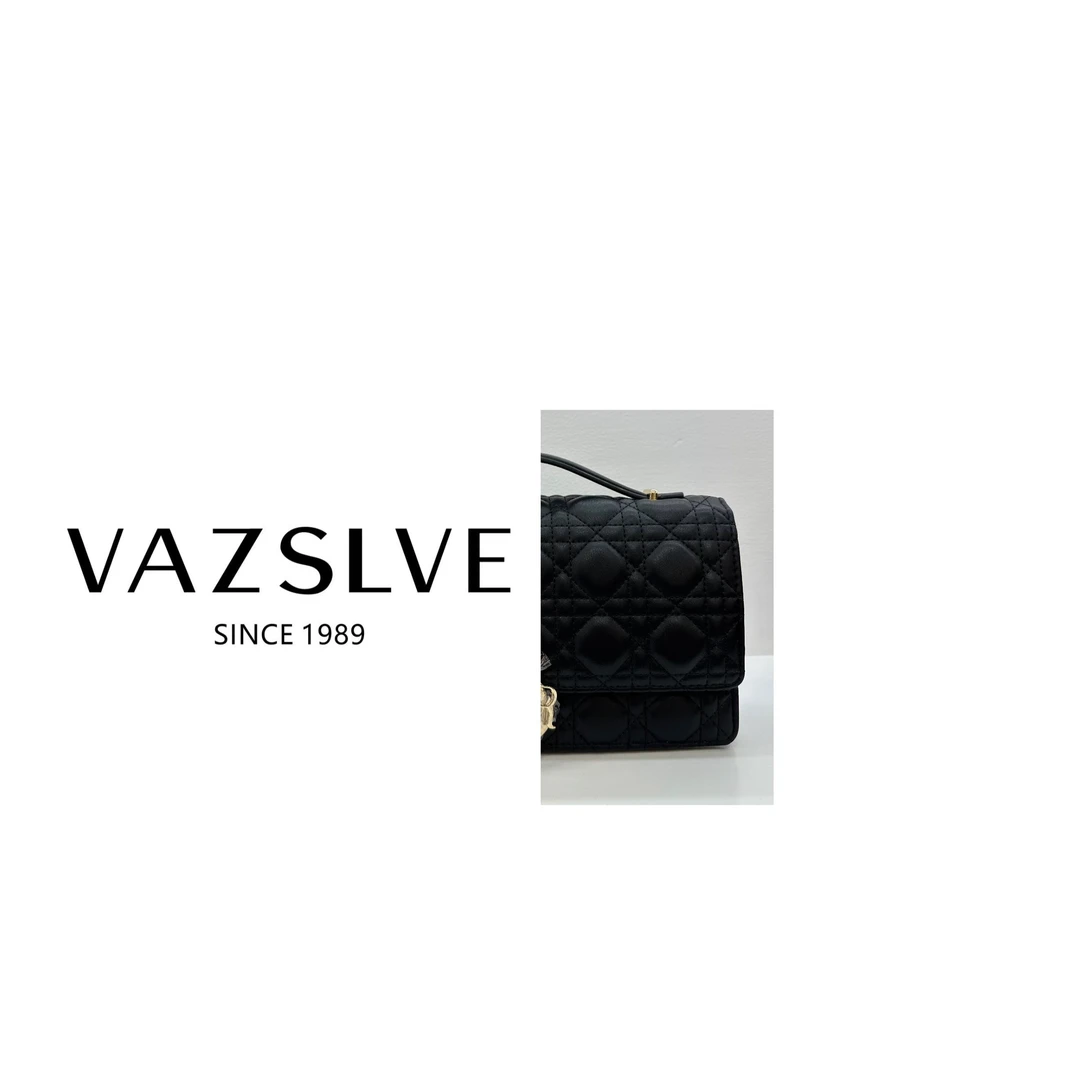 VAZSLVE/春夏新款复古真皮轻奢手提包#8601-黑色