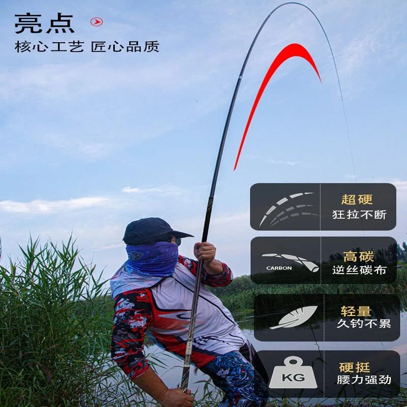 正品伯爵炫 高碳19调6H 黑坑 水库 小大物杆