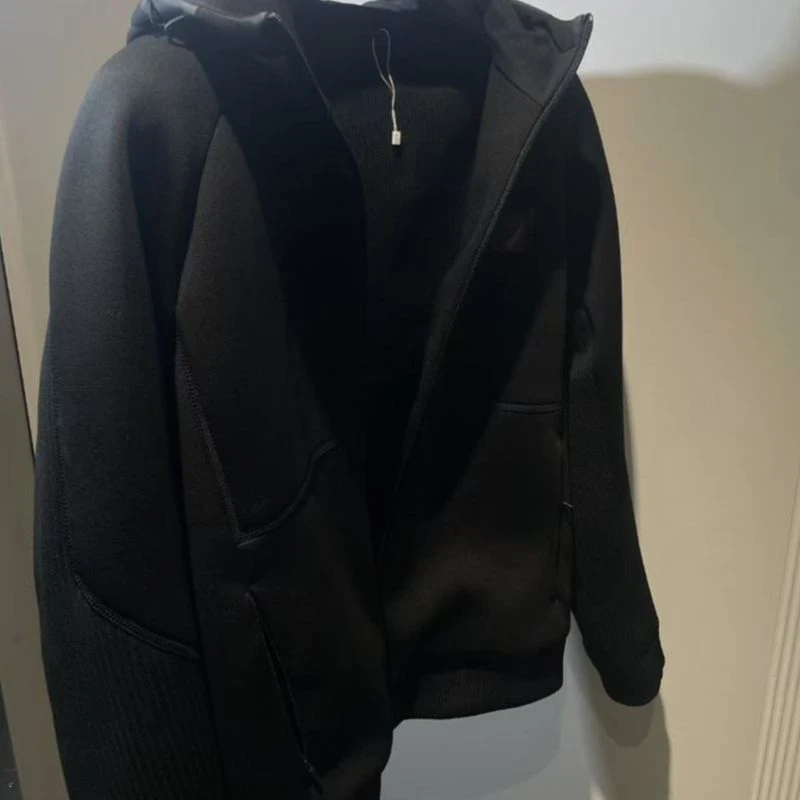 男装 硬货秋冬男士舒适时尚潮流休闲黑色连帽夹克25-63