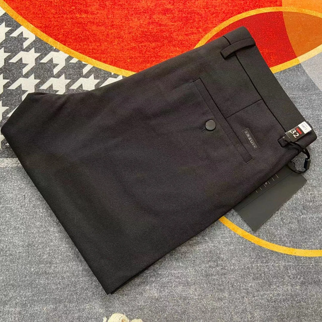 轻奢高品男士西装裤夏季薄款黑灰色2024新款小直筒韩版弹力休闲裤