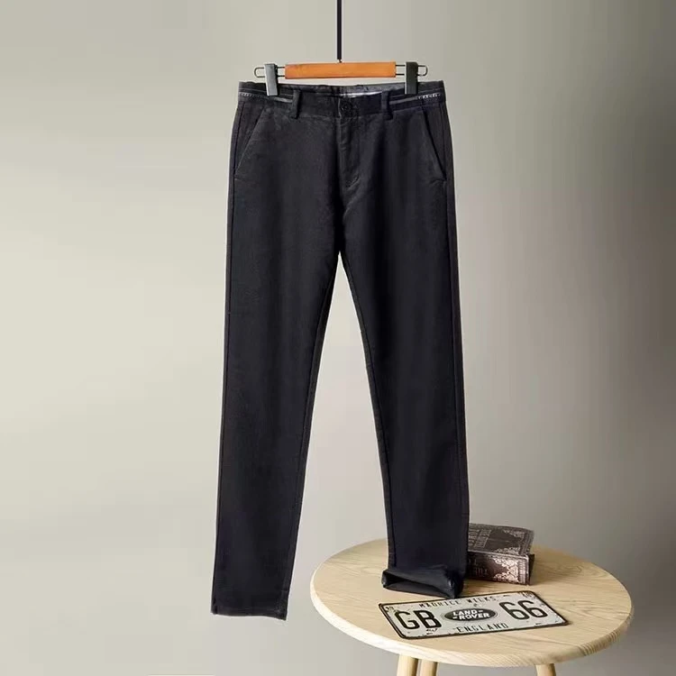 大码灯芯绒秋冬弹力新疆棉男士休闲裤修身小直筒韩版纯色百搭男裤