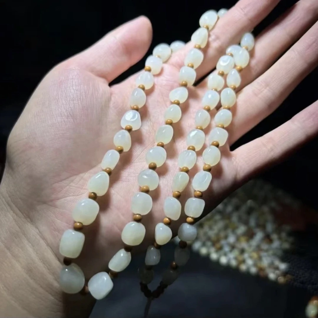 新疆和田玉挂连百搭长款长链手工