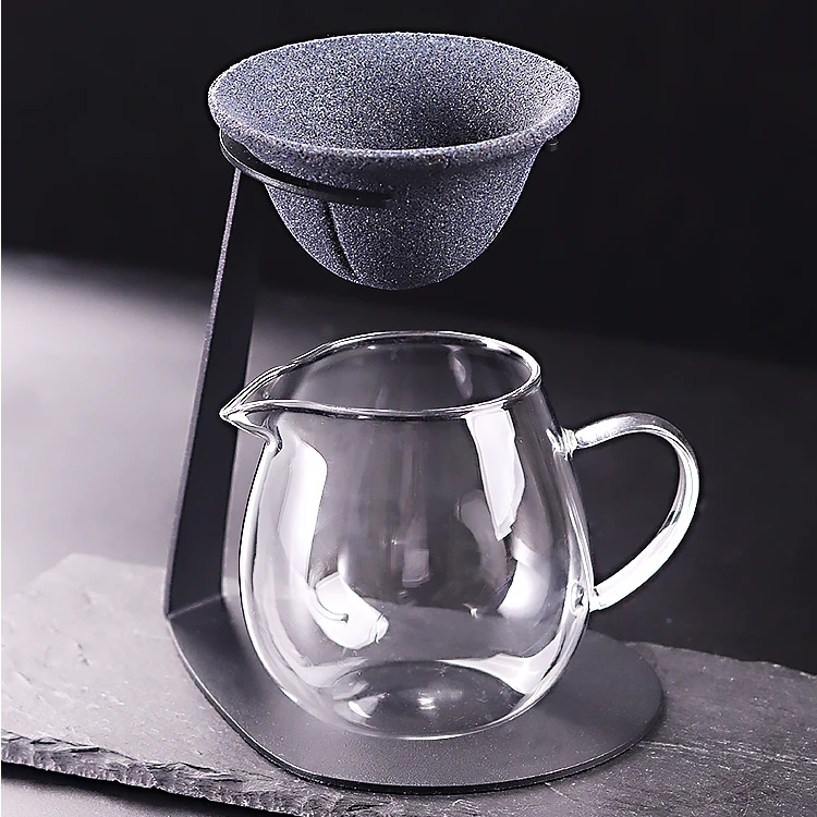 矿石无孔茶漏过滤器茶滤网茶叶滤茶器分茶公道杯茶漏一体泡茶神器