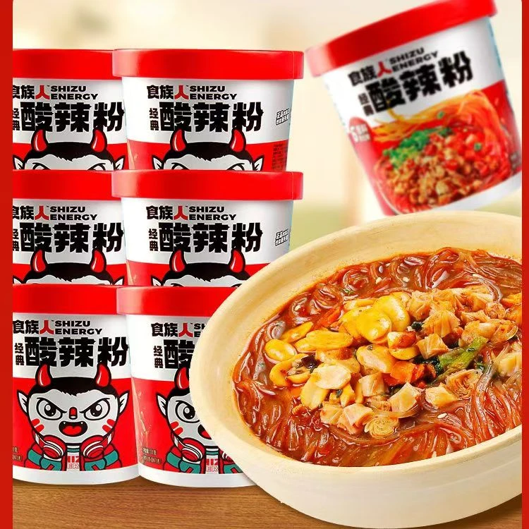 食族人酸辣粉130g桶装重庆正宗红薯粉非油炸粉丝速食整箱