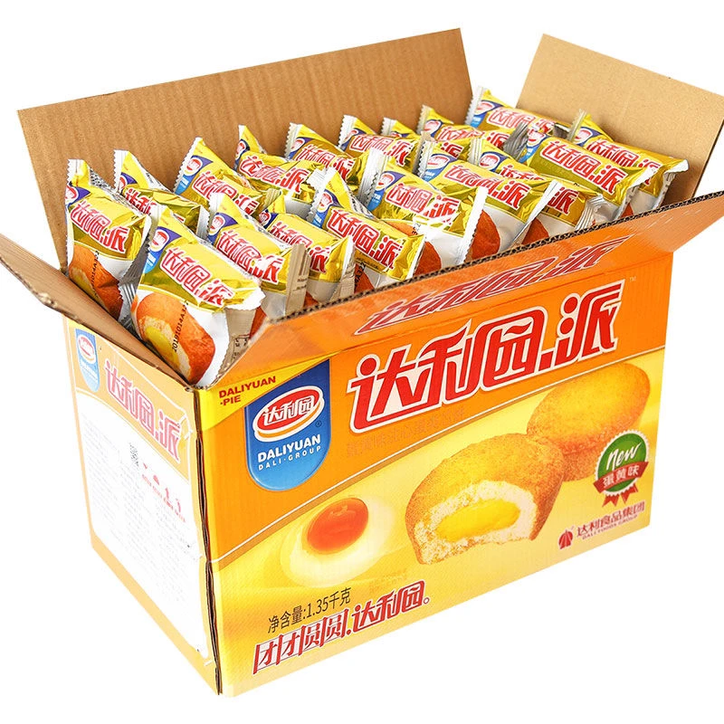 达利园蛋黄派草莓派巧克力派早餐面包整箱批发解馋零食代餐充饥