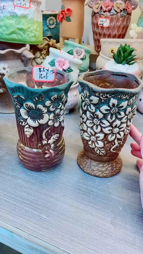 【闪购商品】陶瓷20CM以下@@B16复古老桩2件套