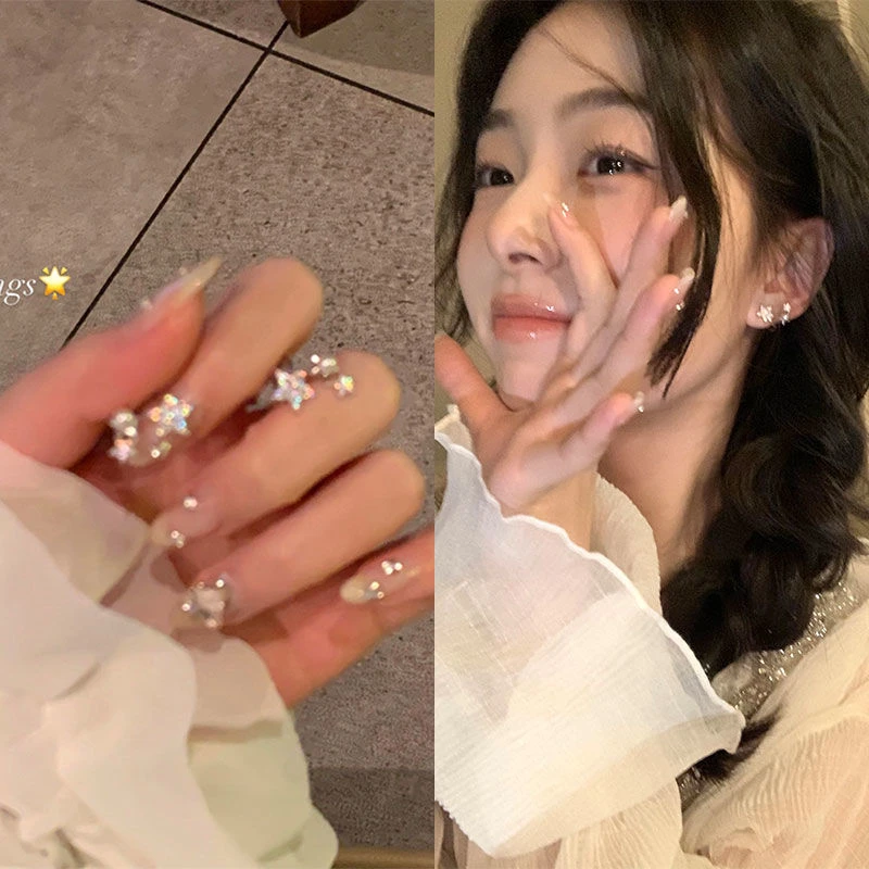 珠珠星星耳钉女2024年新款潮小众设计感高级耳饰女耳环气质爆款