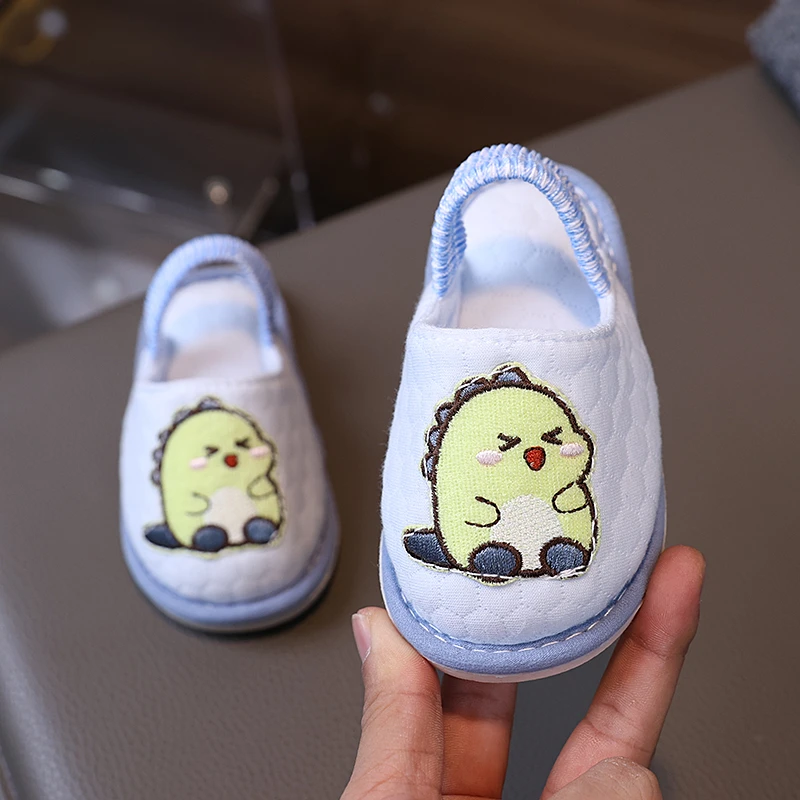 宝宝室内包头1岁2岁3岁4岁儿童家居布拖鞋男童婴幼儿园儿童布拖鞋