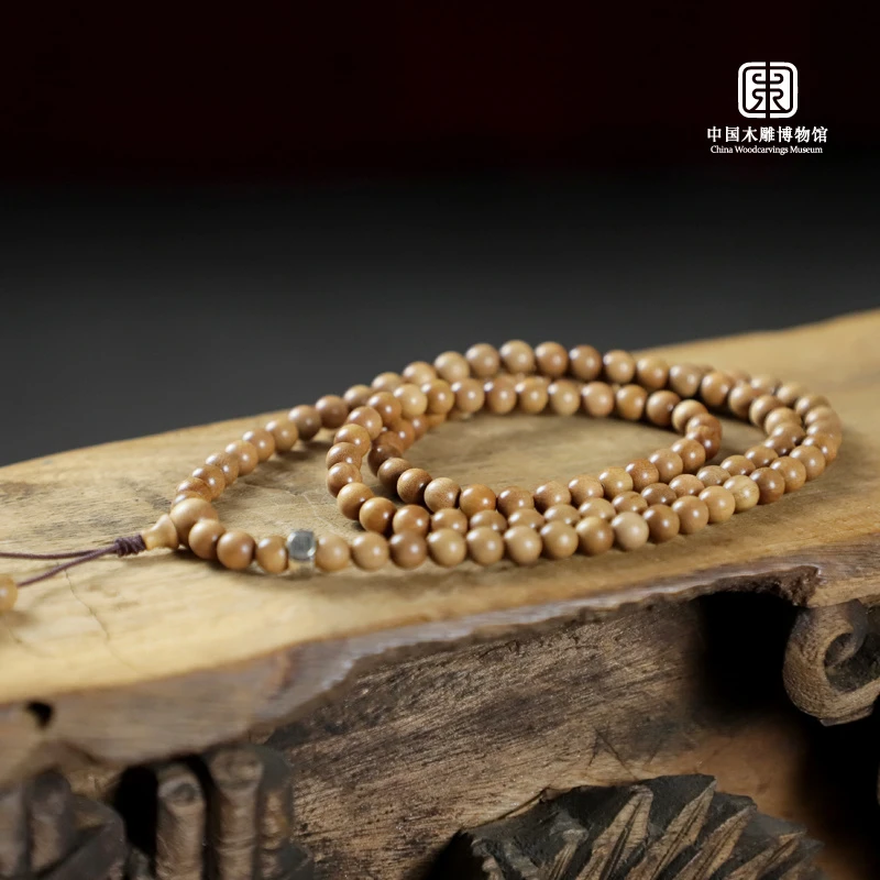 【中国木雕博物馆】0.6*108颗老山檀香手串文玩