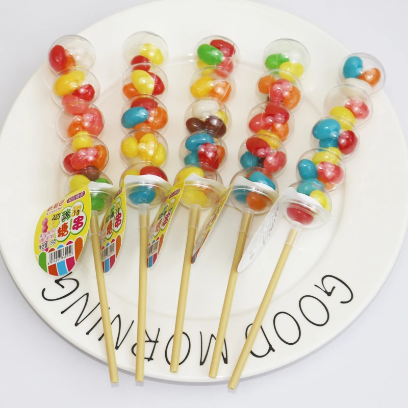 酸甜糖串棒棒糖冰糖葫芦造型水果味糖果儿童休闲零食美味糖果批发