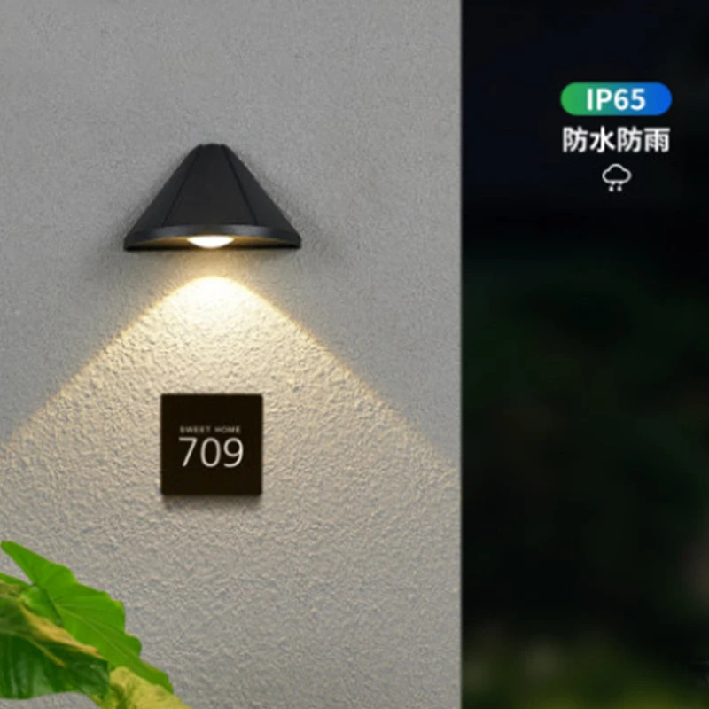 户外洗墙壁灯门牌射灯现代简约过道外墙防水壁灯入户别墅店面门口