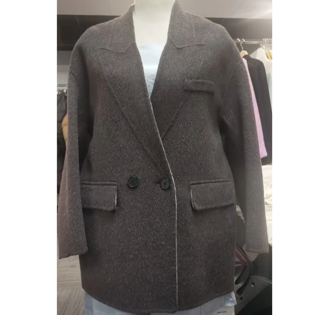 秋冬宽松廓形羊毛大衣 WT006