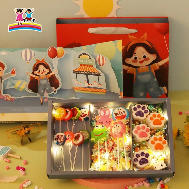 三八妇女节卡通糖果礼盒装小孩子生日礼品幼儿园送男女生朋友礼物