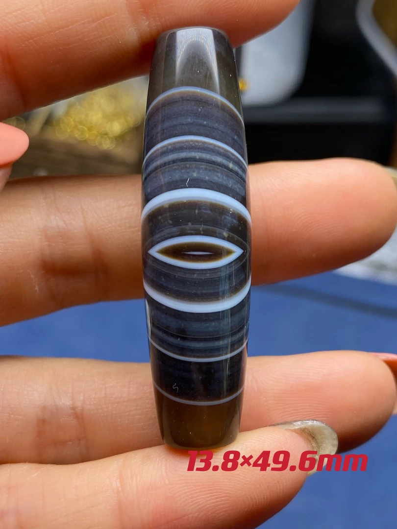 缠丝玛瑙象形天眼桶珠吊坠挂件配饰