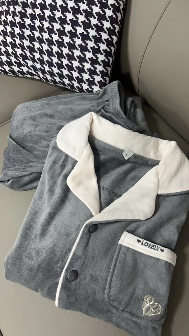 【品牌高货青沧】高品质海岛绒家居服时尚男秋冬长袖睡衣爆款