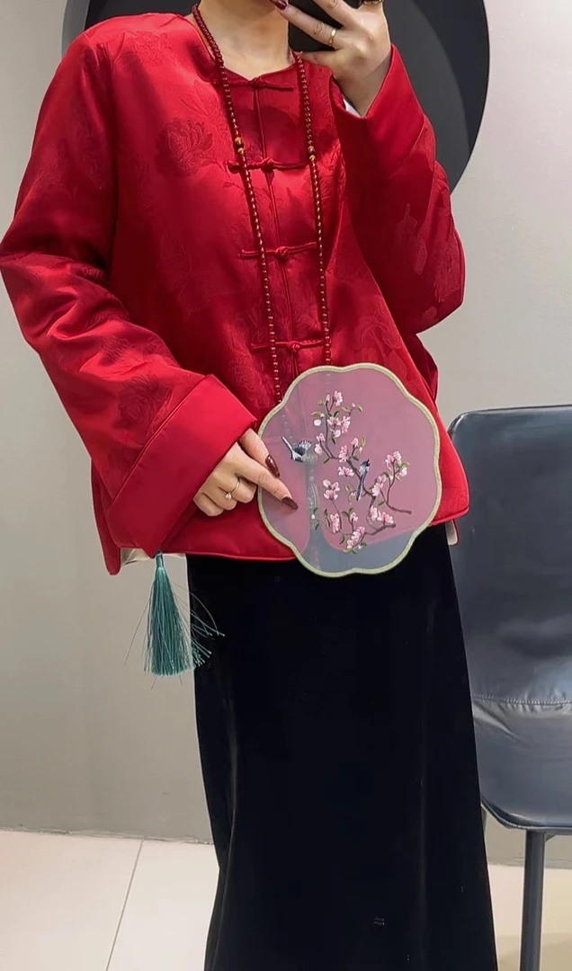 【花田定制】时尚盘口国风新年红