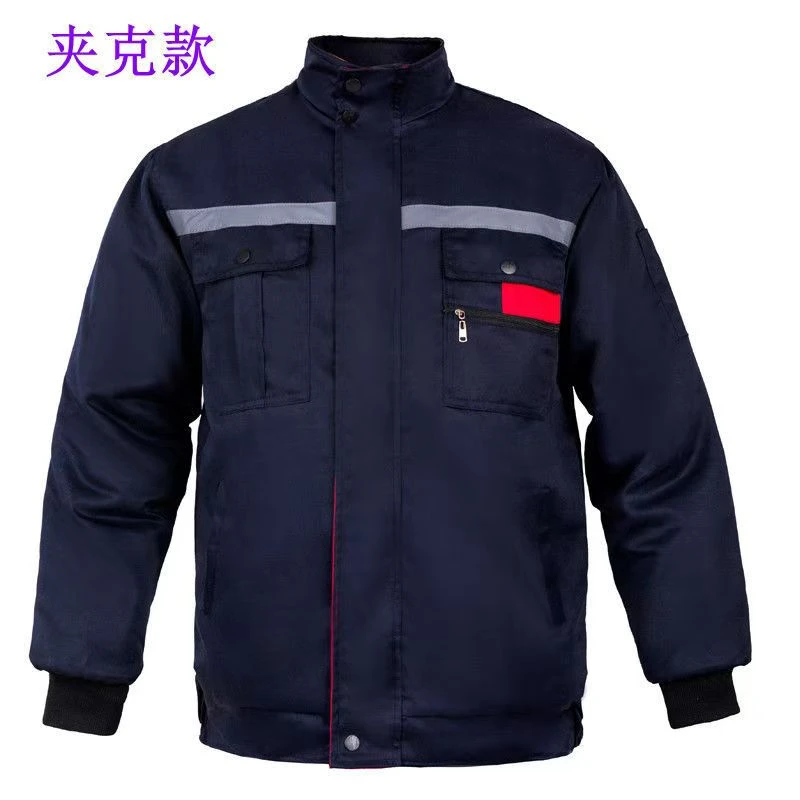 秋冬加绒加厚棉衣工作服男套装单件上衣防寒保暖棉服棉袄汽修劳保