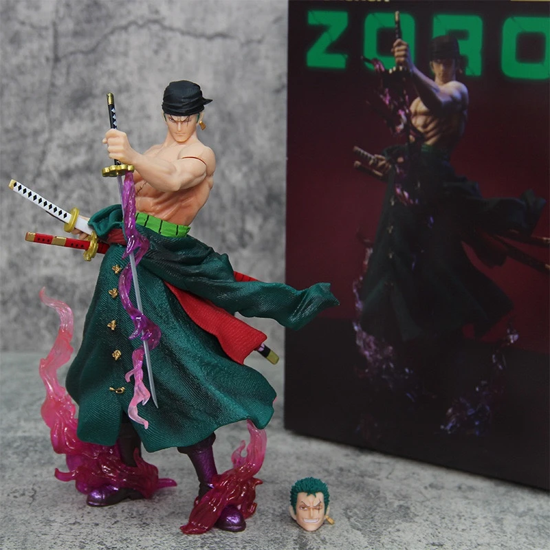 繁星索隆手办 海贼王 一刀流阎魔索隆双头雕动漫模型雕像摆件礼物