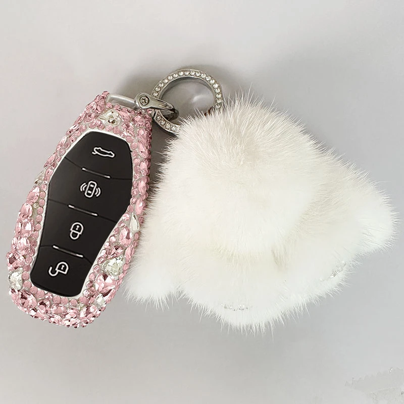 适用于红旗镶钻钥匙壳时尚美观镶钻车载驾车个人用品H5HS9HS5HS7