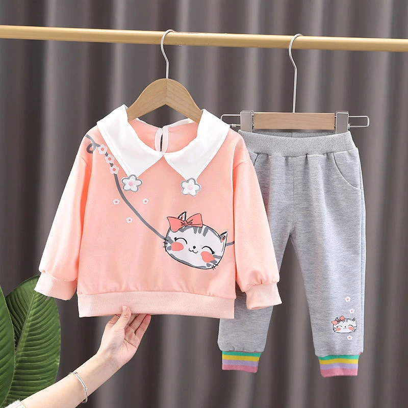 女童装时髦套装洋气儿童春装新款女宝宝小孩衣服两件套春季童装潮