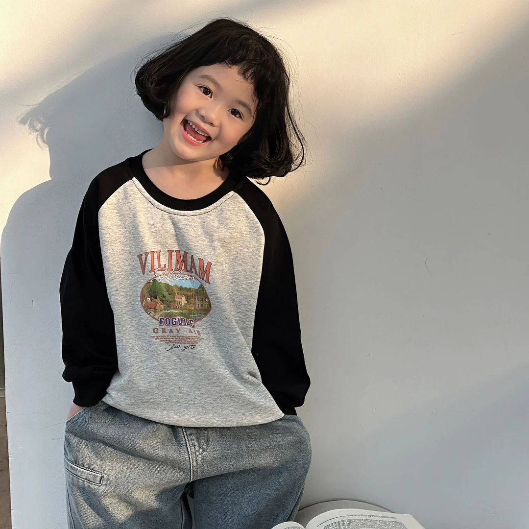 【80码-断码福利】vilimama2024年插肩袖圆领卫衣54018