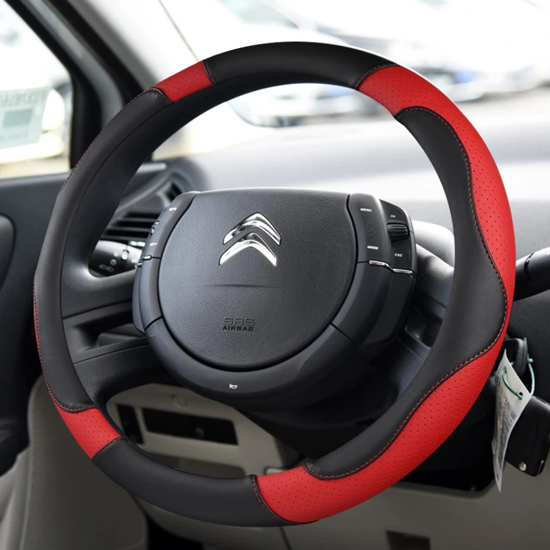 雪铁龙老款世嘉凯旋免手缝真皮方向盘套06/08/09/10/11款汽车把套