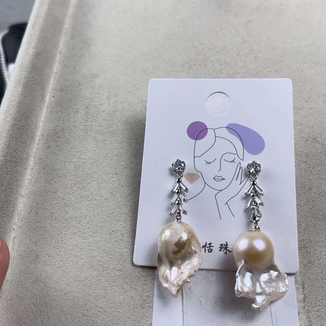 淡水珍珠耳饰未镶嵌【纯恬】