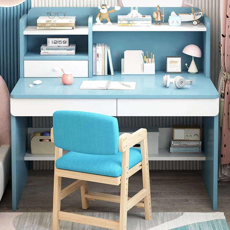 【淮创】书桌书架一体桌家用卧室电脑桌简约小学生作业写字桌