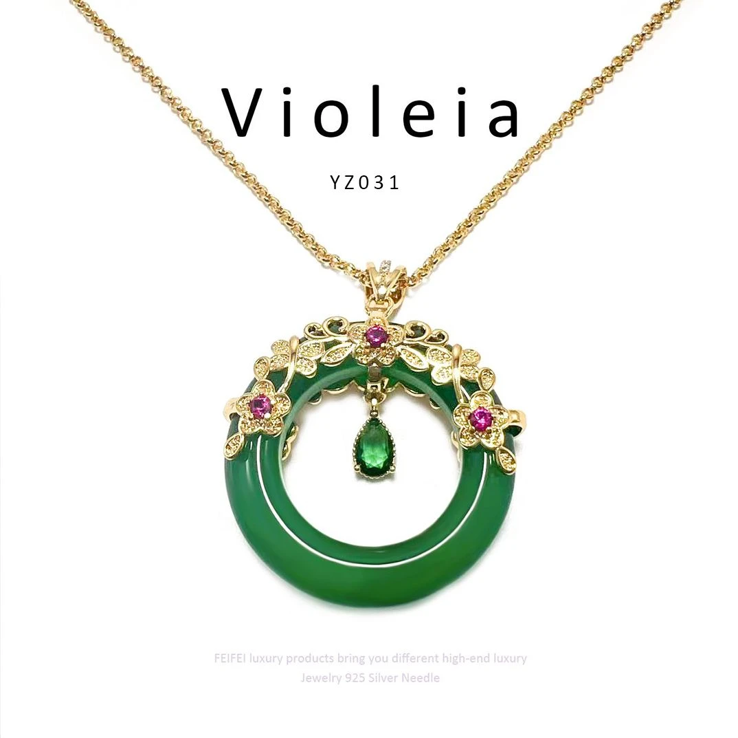 铜合金项链 【牡丹花边】Violeia 蔚莱雅 气质复古项链 YZ031