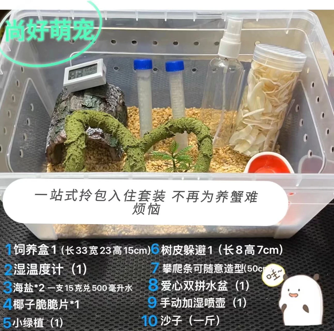 寄居蟹用品拎包入住桌面小宠套装整套