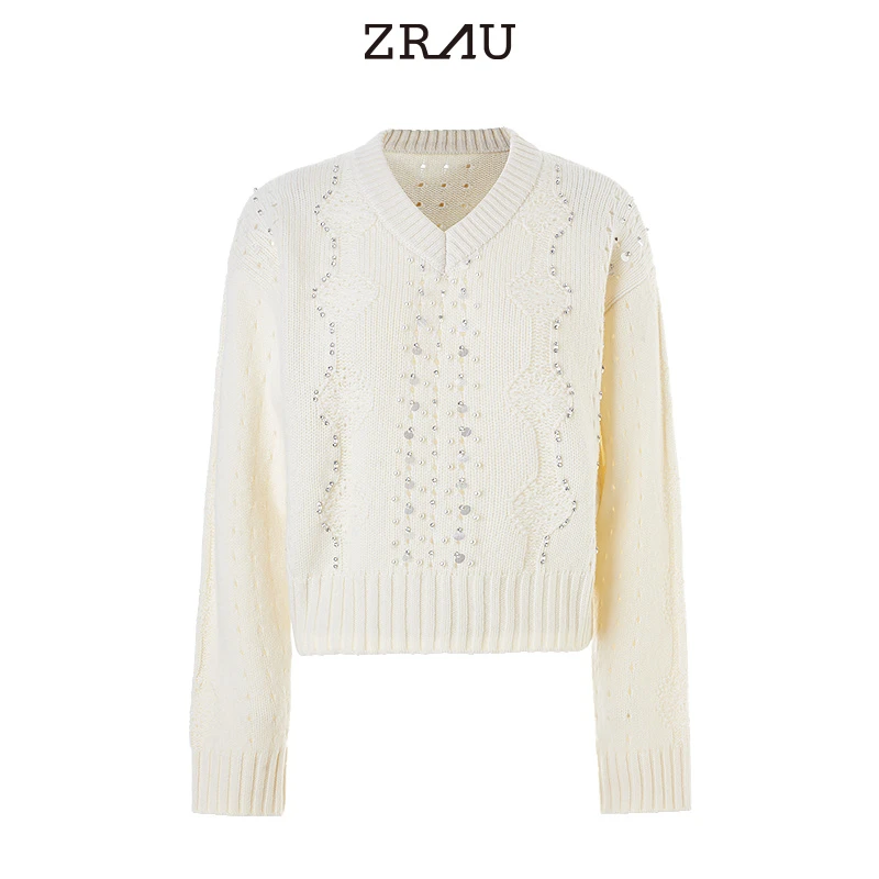 【11.11专场】ZRAU经典复古时尚百搭绞花工艺毛衣91050441921