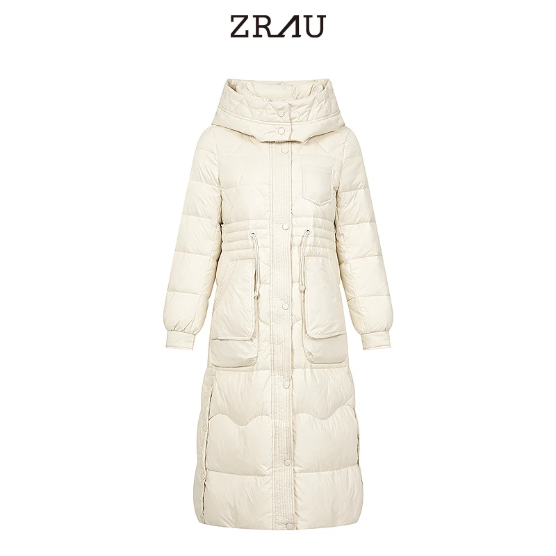 ZRAU 冬季御寒长款立领羽绒服91120341236