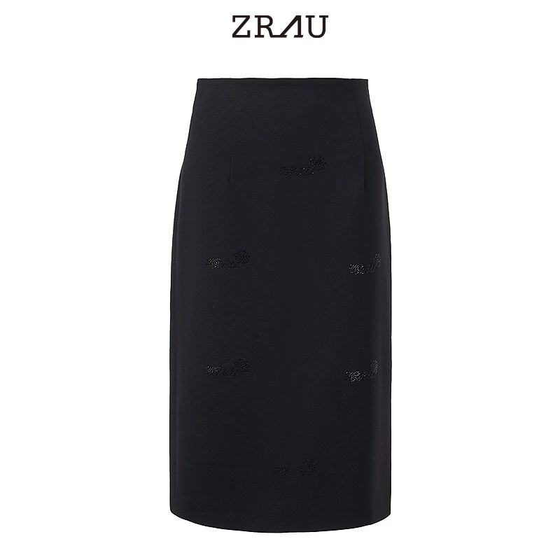 ZRAU知性成熟针织修身半身裙91180143222