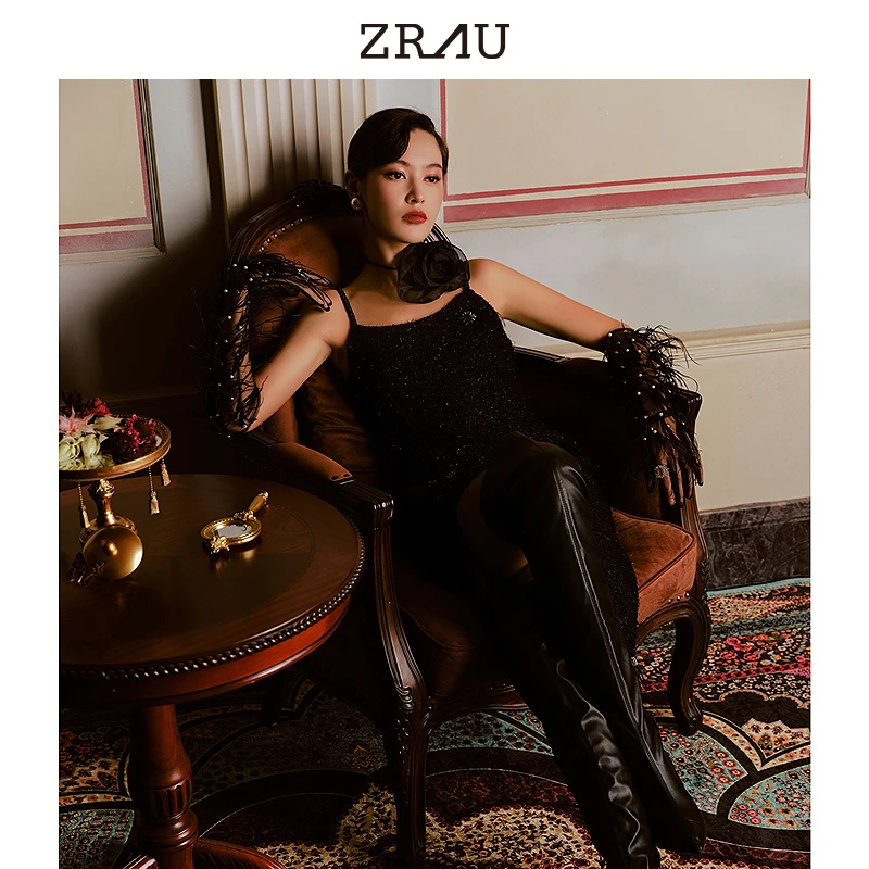 【达人专属】ZRAU气质新中式小香风吊带裙91130141550