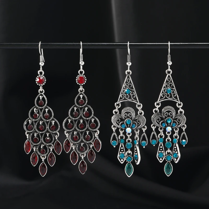 锌合金耳饰 新中式流苏耳环复古宫廷气质民族风长款耳坠古风饰品