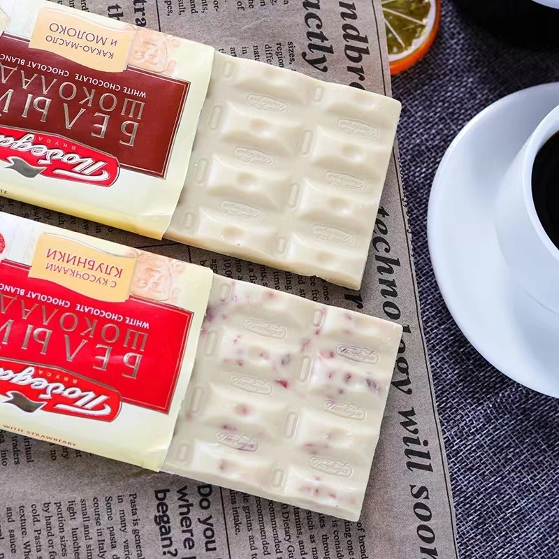 俄罗斯进口巧可胜白巧克力100克不含反式脂肪酸