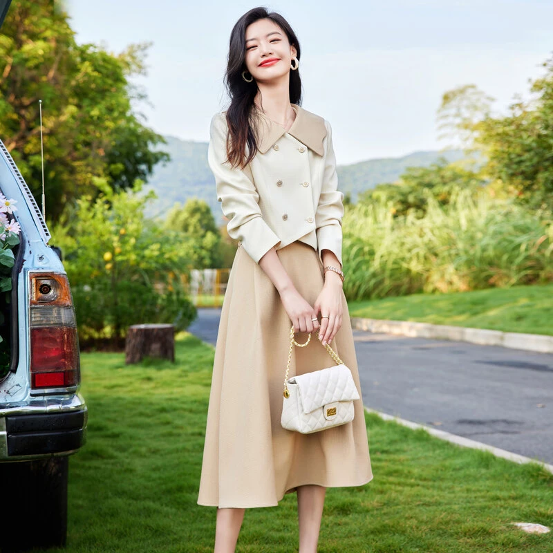 时尚通勤甜美气质半裙套装SXTZJ22023