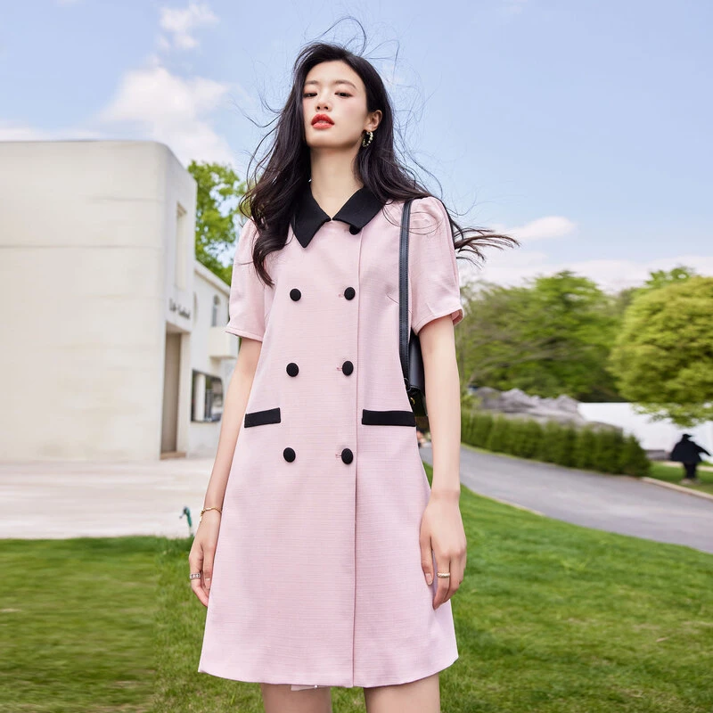 时尚短袖连衣裙SXL23163