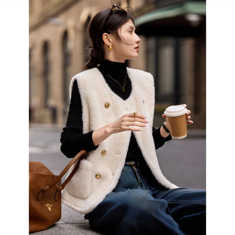 苏醒的乐园2024年秋冬时尚时尚气质马甲SXMJ24013