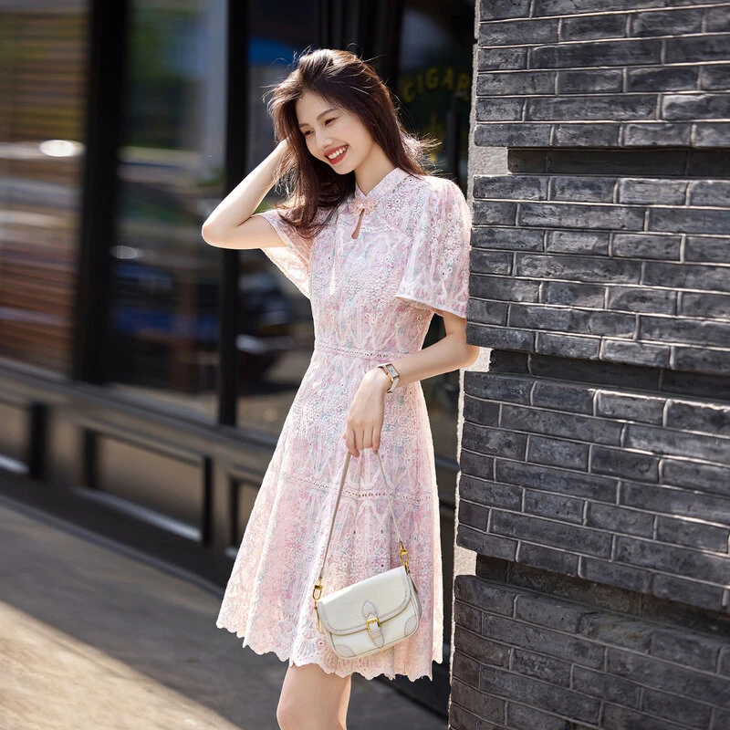 时尚气质连衣裙夏季轻奢高级感千金清冷感洋气女时髦气质SXL24153