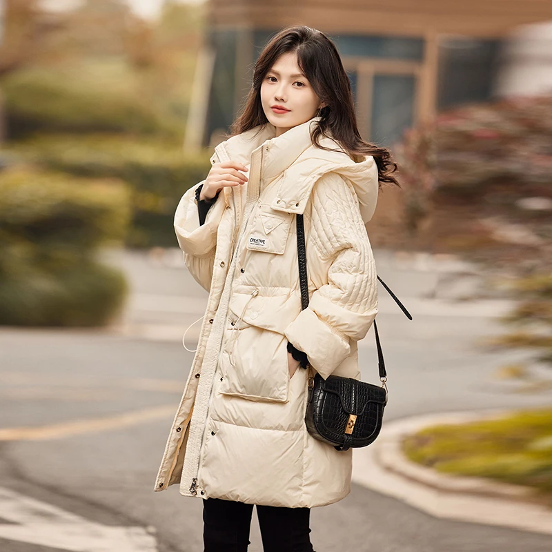 时尚气质保暖长款羽绒服SXYRF22143