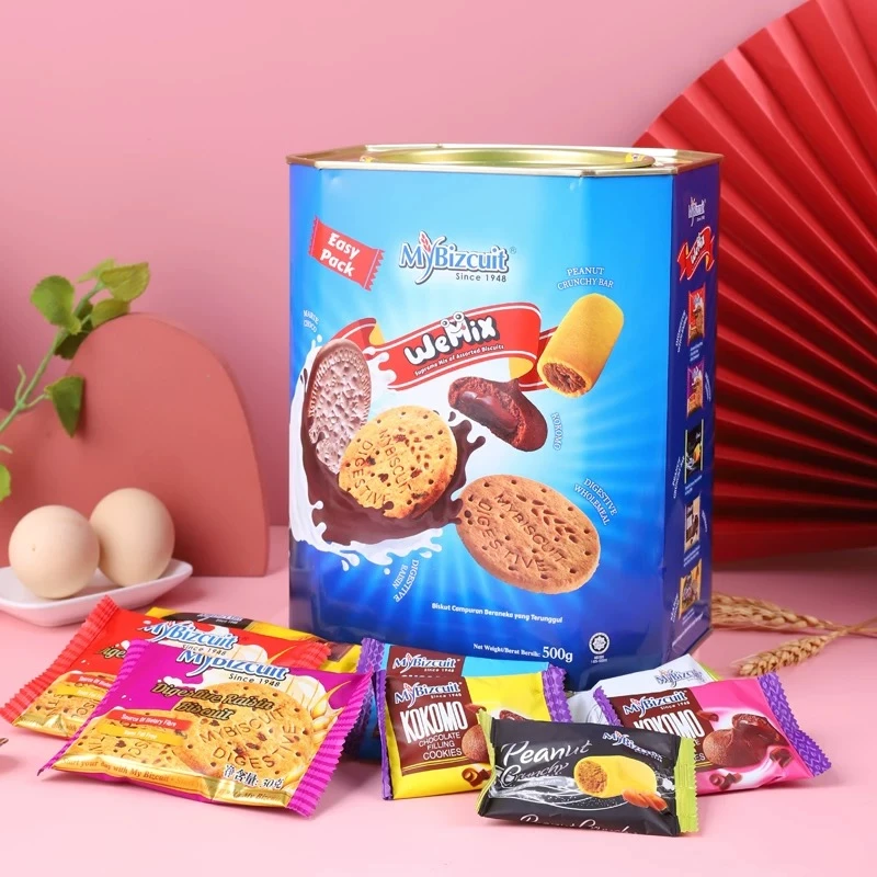 【24.12.2到期】马来西亚麦比客杂什锦饼干500g铁罐装