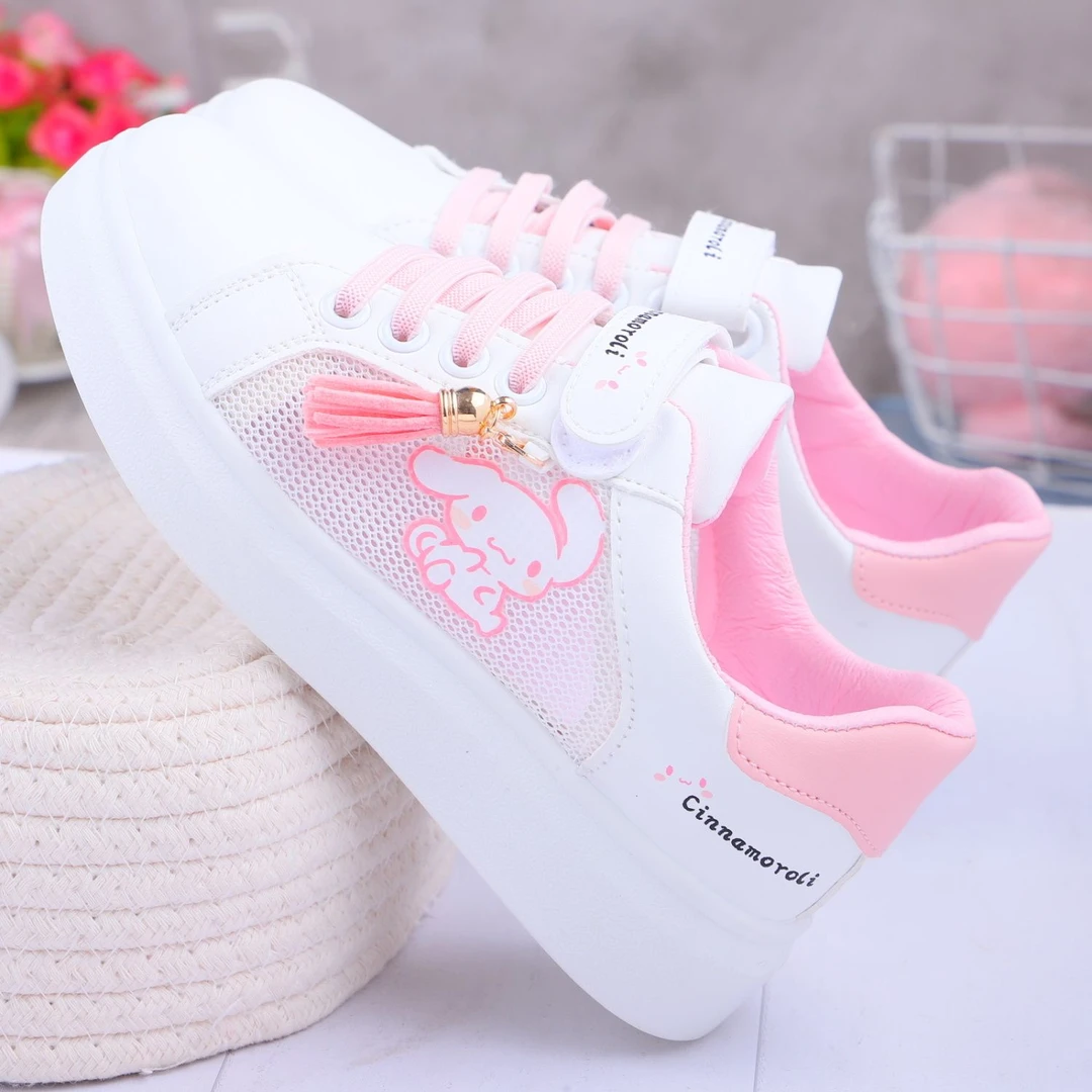 2024年夏秋季新款女童运动鞋儿童小白鞋学生网鞋大童透气软底板鞋