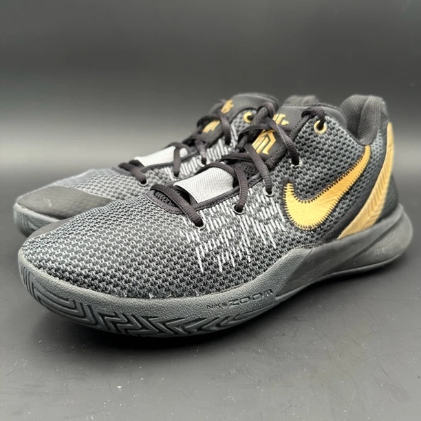 （42.5码）耐克Nike 欧文Flytrap2篮球鞋/黑/95新配盒